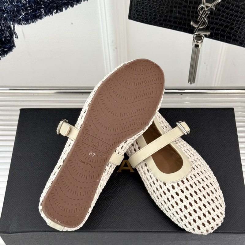 ALAIA2025ss Classic Vintage Woven Mesh Shoes 35-41
