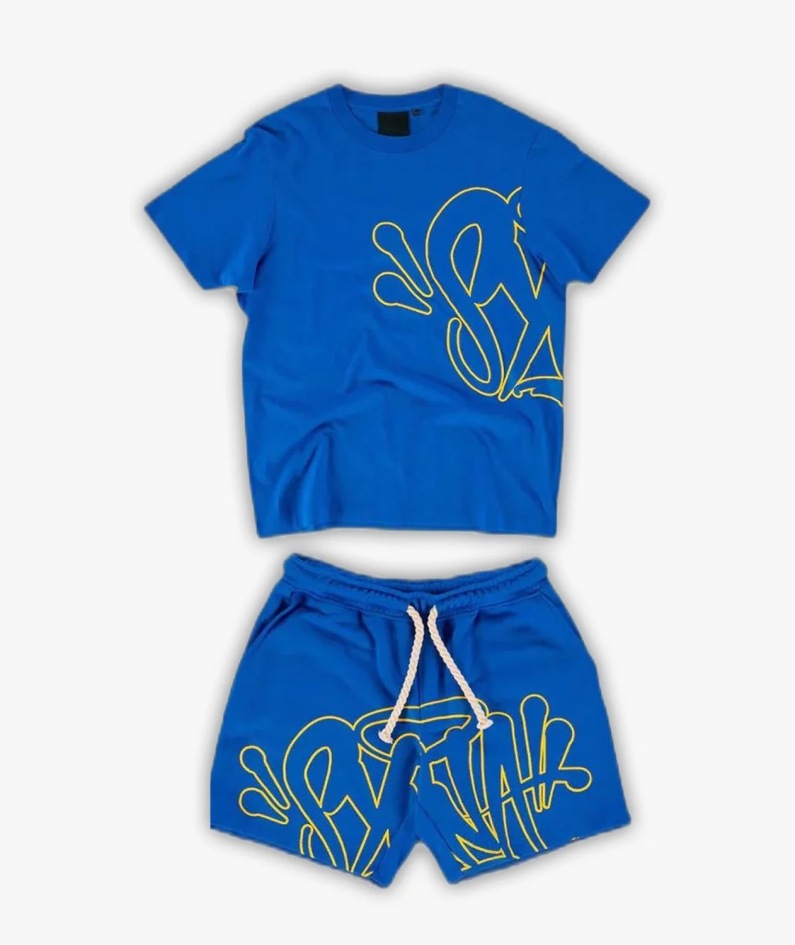 European and American street hip-hop men and women letter printing loose short-sleeved tops men's summer fashion brand casual sports suit